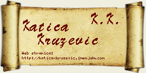 Katica Kružević vizit kartica